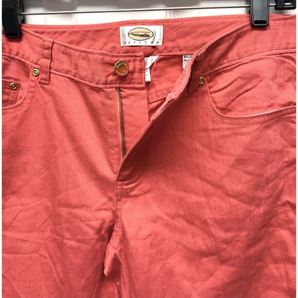 Talbots Petites Jeans, Coral Cropped Ankle Pants, Women's Size 6P - Picture 3 of 4